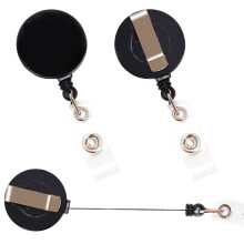 Professional Retractable Id Badge Holder, Compact And Durable Design For Active Work Environments, Metal Belt Clip With Thickened Steel Wire For