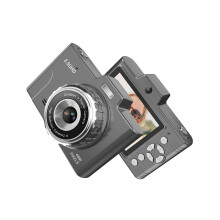 Vloggkamera for fotografering, 2,5K UHD-oppløsning med 16X digital zoom, anti-risting kompakt pek-og-skyt-kamera for reiser, opptak under lading,