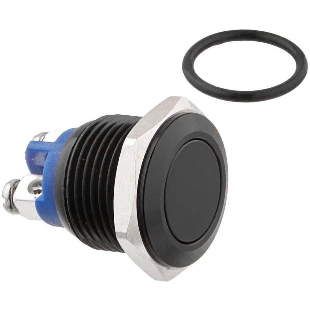 Momentary Push Button Switch, Ip67 Protection, Metal Shell With Screw Terminals, Electromagnetic Starter Control, Anti-Vandal Rate, 19Mm Mounting 9340258620515