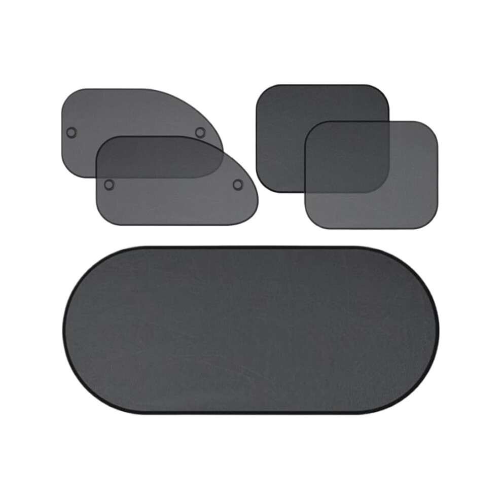 Car Window Shade 5 Pack With Uv Protection And Suction Cups, Foldable Sun Shade For Travel 9347817109108