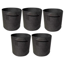 Thickened Non-Woven Grow Bags, Heavy Duty Gardening Planter Breathable For Soil, 5PCS