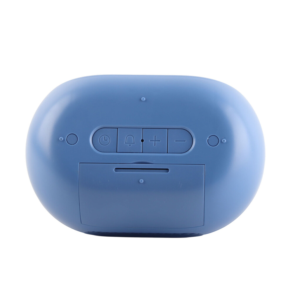 Kids Cartoon Alarm Clock LED Night Light Digital Plastic 130g Blue