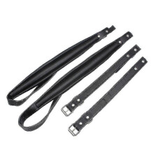 (Black) 2pcs Adjustable Leather Accordion Shoulder Straps Waterproof For 16-120 Bass Accordions Replacement Parts - XC