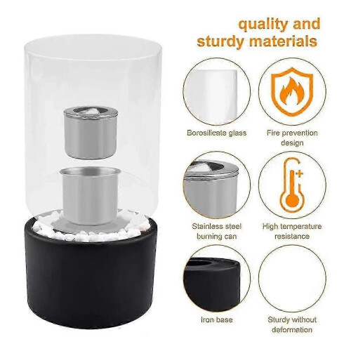 Small Tabletop Fire Pit Bowl, Mini Portable Table Top Alcohol Fireplace Indoor, Smokeless Clean,whi 1