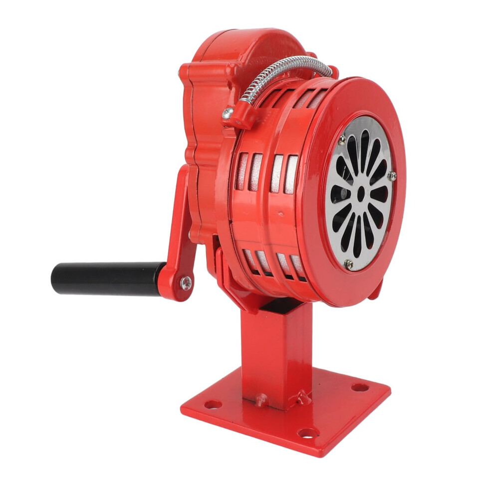 Hand Crank Siren Aluminium Alloy Loud Alarm With Adjustable Volume For Emergency Situations Red 9189345448461