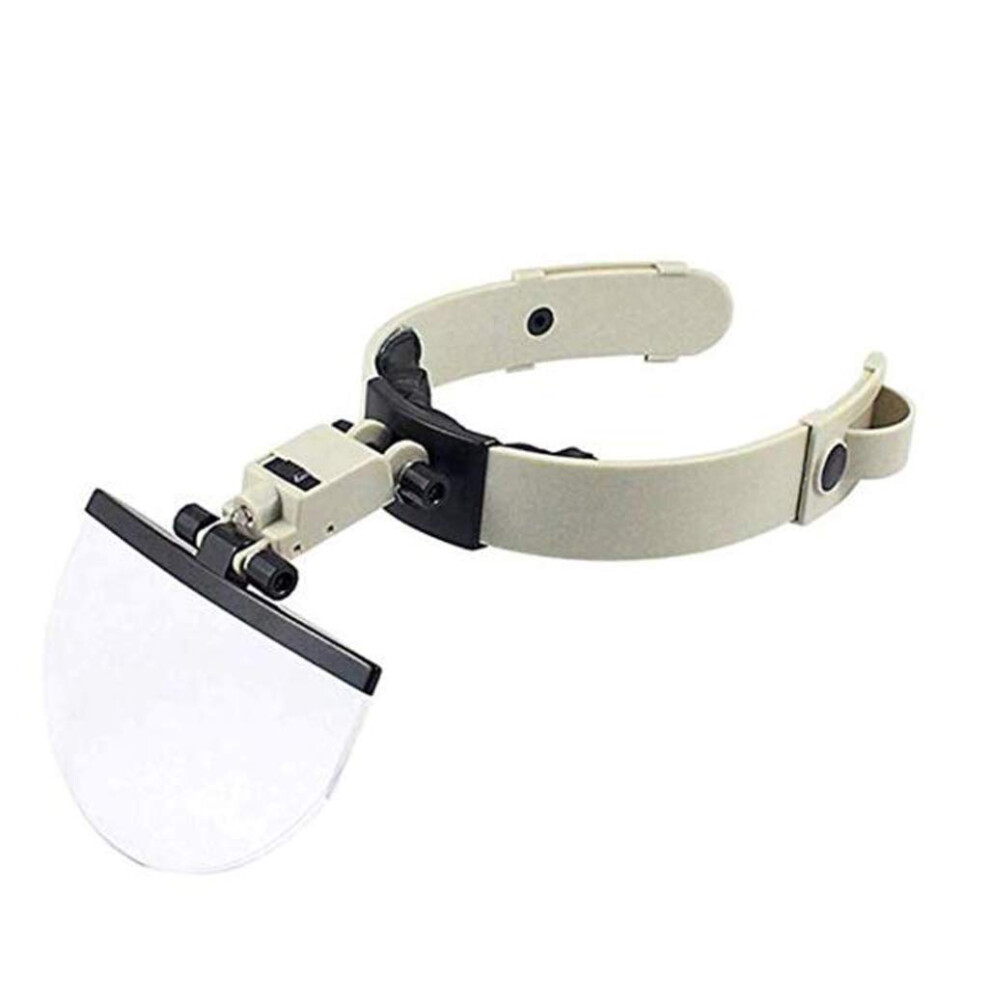 Light Magnifier Headband With Led Headmounted Handsfree Reading Glasses Jeweler Watch Loupe 3 Replaceable Lenses