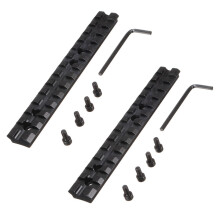 2X Portee de montage de 14cm Picatinny / Rail de Tisserand de portee de montage de 13 Slots Noir