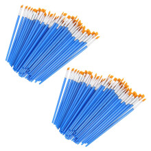 Pinsel Set 100 StüCk Kinder Nylon Flach Haar Kleine ÖL Aquarell KüNstler Malerei Kits Bulk für Kinder