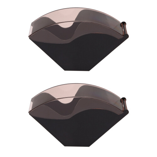2X  Filter Paper Holder/Tapered Filter Box Filtering Paper Storage Rack Stand Coffee Tools Dust-Proof With Cover