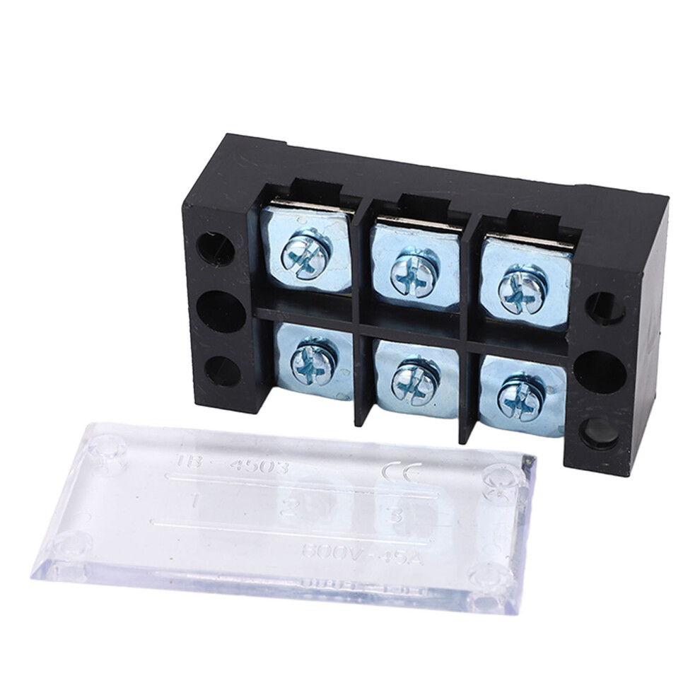 Durable 3 Bits Screw Terminal Block 45A 600V With Zinc Screws 4503 5061371625846