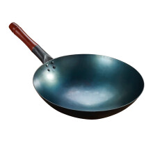 Wok Pan Heavy 32cm Handmade Iron Pot Traditional Chinese Wok OldFashioned Style