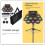 (Gift + Drum Sticker + Drum Stand + Teaching Materials + Drum Bag + Luminous Drum Sticks + Drum Stool) Household folding drum set 3