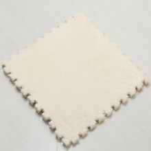 (White, 20Pcs) 30*30CM Soft Plush Children Kids Rug Play Mat Puzzle Carpet Warm Playmat Interlocking Exercise Tiles Floor Carpet Decora