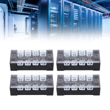 Doppellinien 4P Terminalblock, 600V 25A, M4 Schrauben, Abdeckung