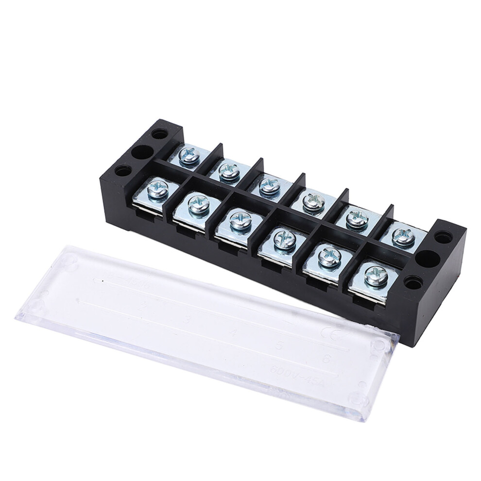 2Pcs Terminal Strip 45A 600V Pc Brass Dual Row Screw Block (4506) 5021371627493