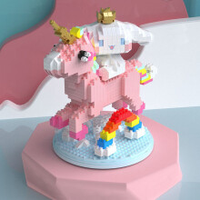 Cartoon-Hund Bausteine 3D Konstruktionsspielzeug aus ABS-Kunststoff Mini-Set für Kinder 6033