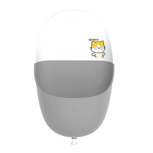 Lightweight Foldable Baby Urinal for Boys - Gray Cat Design 1