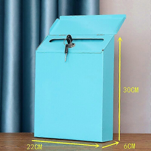 (1PC-YELLOW) Wall Mount Mailbox Rust- Proof Letter Box Decorative Post Box Farmhouse Mailbox Wall Locking Mailbox April 4.17 2