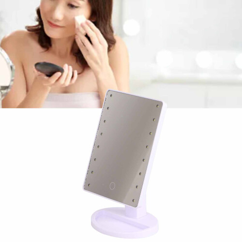 LED Vanity Mirror with 16 LEDs, Touch Control, Battery Powered, White 2