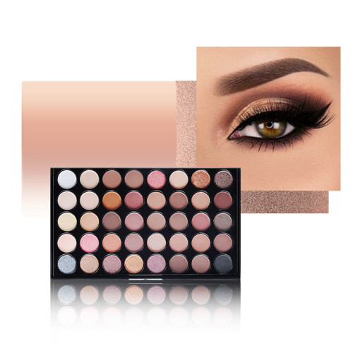 Palette di Ombretti Matte e Glitter a 40 Colori, Acquarello, E40#1 2