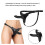 Black Silicone Strap-On Dildo 160x150mm, Adjustable Harness 4