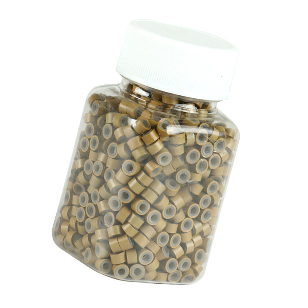 500pcs Hair Extension Silicone Micro Rings Double Layers Clamp Beads for Salon