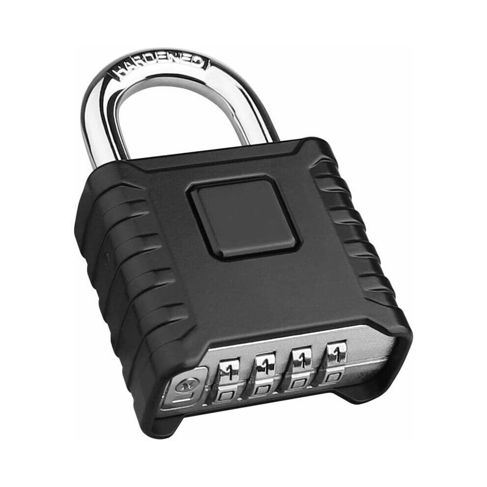 4-Digit Combination Lock, 304 Stainless Steel & Zinc Alloy Build, 8Mm Thick Shackle, Keyless Locks, Weatherproof Outdoor Padlock, Hidden Password 9433291915431