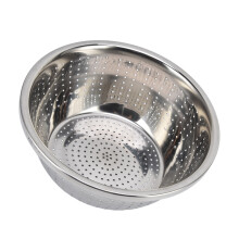 Vegetable Washing Basket Stainless Steel, Fine Holes Heavy Duty Colander for Kitchen Drainage Basin Fruit Vegetables Rinse and Drain Cooked Pasta,
