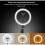 Ring Light de mesa ajustável, clipe universal para celulares de 60 a 95 mm de largura, ring light de mesa de 10 polegadas com suporte e iluminação 4