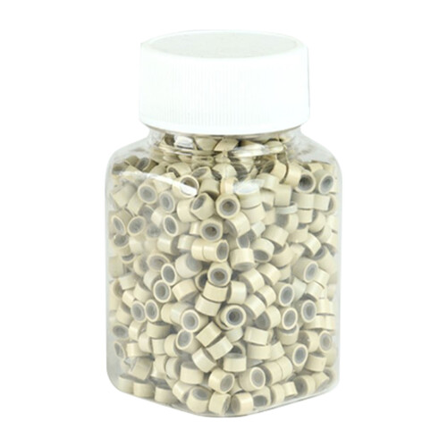 500pcs Hair Extension Silicone Micro Beads, Double Layer Clamp, 13mm 1