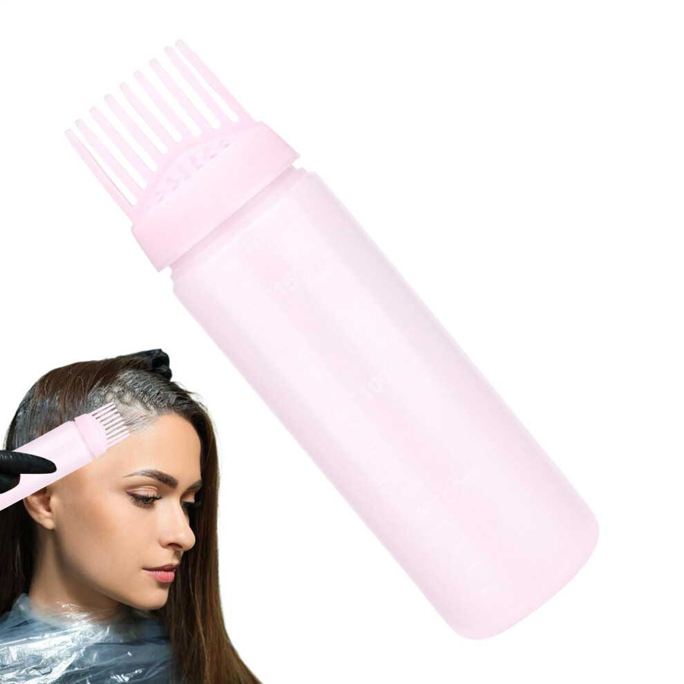 Root Comb Bottle, Hair Dye Applicator, Clear Precision Scalp Tip, Reusable for Salon, Home