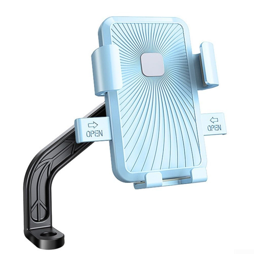 Handlebar And Rearview Mirror Mount For Smartphones On For Electric Bicycles ( Rearview) Ebike Holder Phone Mount Blue 9347817111064