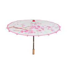 Oriental Style Umbrella Windproof Handmade Art Gift Solid Wood Handle Vintage Oiled Paper Parasol For Dance Performance Wedding Decoration