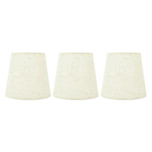 3Pcs Natural Linen Lampshades, 11x15x14cm Dustproof Barrel for E14 Hooks