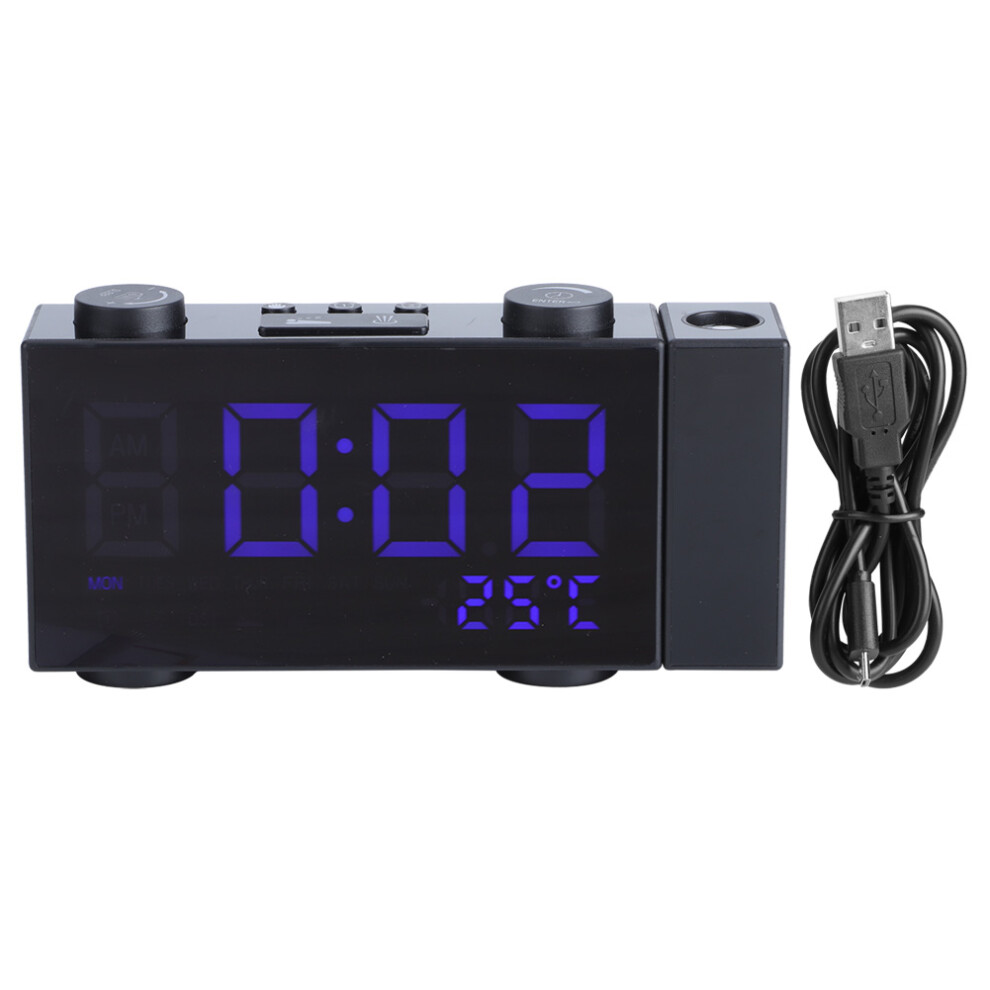 Digital Alarm Clock With Ultra-Clear Projection On Ceiling, Adjustable Volume & Brightness Dimmer, Dual Alarms For Heavy Sleepers With Snooze Function 9405630488456