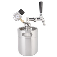 Mini Keg Dispenser System With Perfect Carbonation Seal Knob Cover High Quality Stainless Steel Pressurized Growler Lightweight And Waterproof Ideal