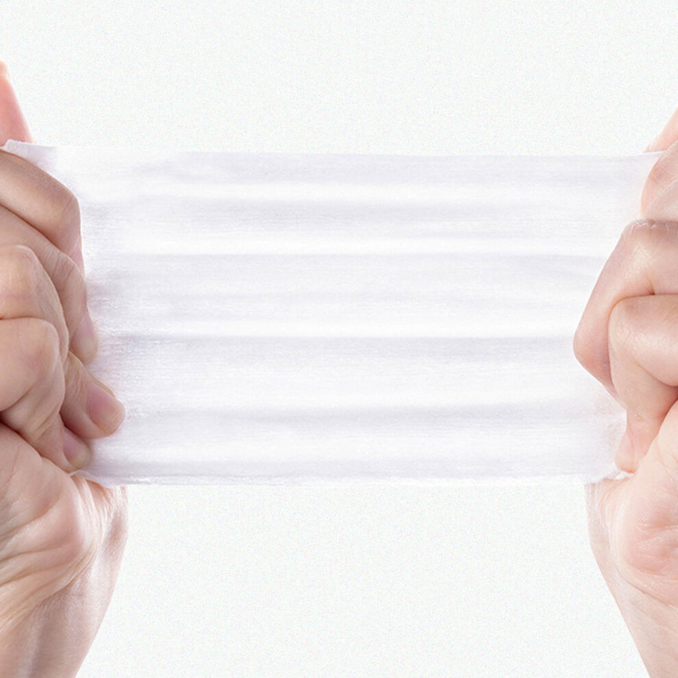 White 100Pcs Disposable Facial & Body Wax Strips, 19.7X7cm