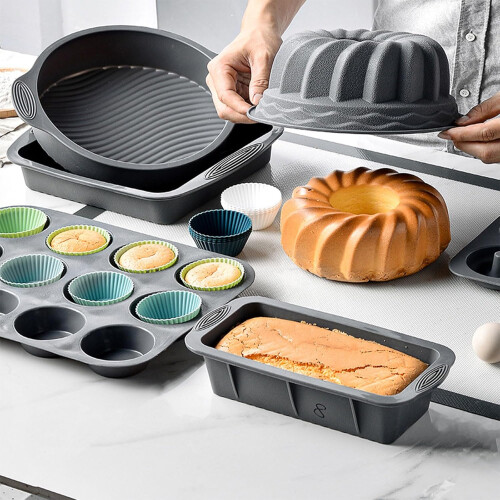 24 Pack Silicone Baking Cups NonStick Reusable Cupcake Liners Dishwasher Safe Muffin Molds 2