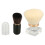 Powder Brush White Bristle Round Head Black Case 1