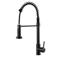 Kitchen Taps Dual Temperature Black Swivel Faucet Spring