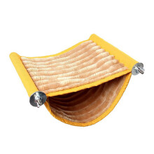 Hammock Window Perch Cat Bed, WallMounted Cat Hammock, SpaceSaving Pet Bed, Yellow, Size L, Winter Warmth