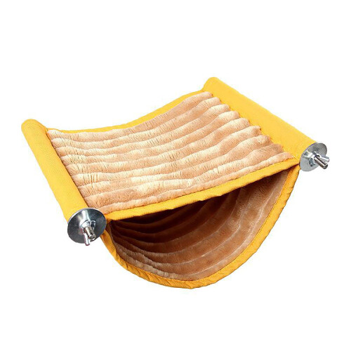 Hammock Window Perch Cat Bed, WallMounted Cat Hammock, SpaceSaving Pet Bed, Yellow, Size L, Winter Warmth