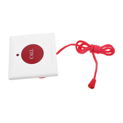 Emergency Call Button with Fall Alarm for Elderly, Wall Mount Safety Alert with Easy Pull Cord WiFi