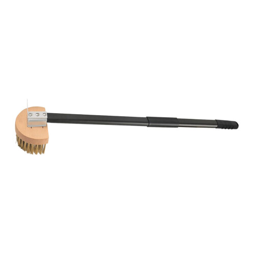 Pizza Oven Brush with Scraper, Long Handle for Efficient Residue Removal, Detachable Cleaning Tool