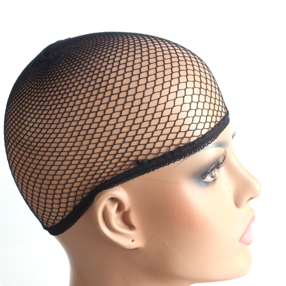 Unisex Black Nylon Stretchable Breathable Wig Cap, Dome Mesh, Cosplay
