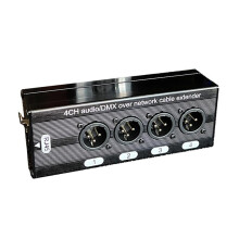 1 Piece 4Channel 3Pin XLR Audio and Network Cable Extender, DMX512 Network Signal Extender, Plug, Easy Installation Male