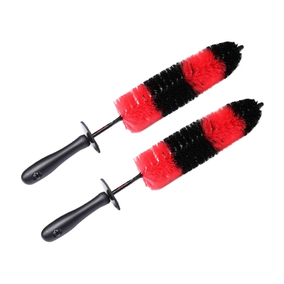 2Pcs Car Wheel Cleaning Brush Set With Long Handle For Deep Rim And Tire Detailing 9189345307829
