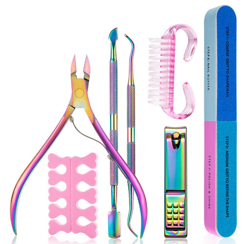 Nail Art Tool7Way Επαγγελματικό κιτ λείανσης νυχιών, λείες λίμες νυχιών, μπλοκ στίλβωσης