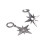 Collier avec pendentif étoile épine pour-boucles d'oreilles 1