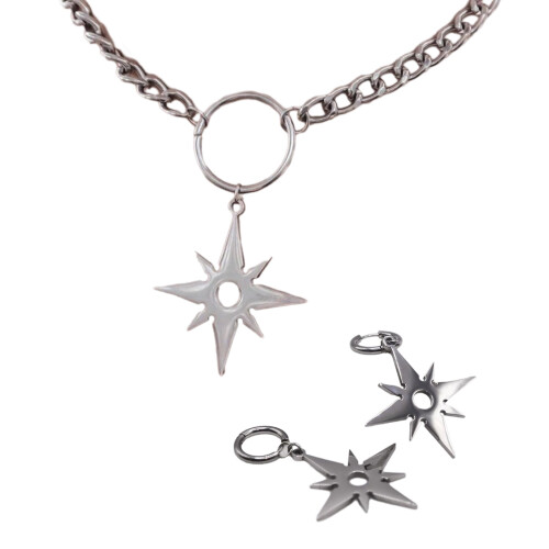Collier avec pendentif étoile épine pour-boucles d'oreilles 1